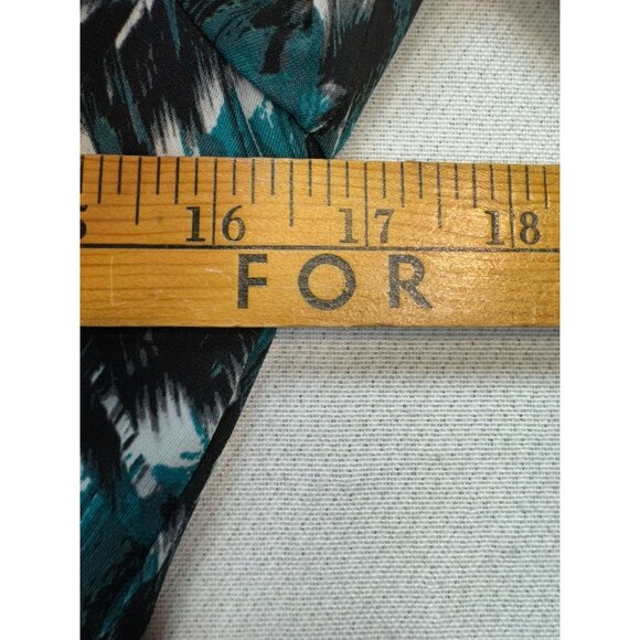 White House Black Market Womens Dress 3/4 Sleeve V-Neck Cross Front Size S Green - Picture 6 of 11